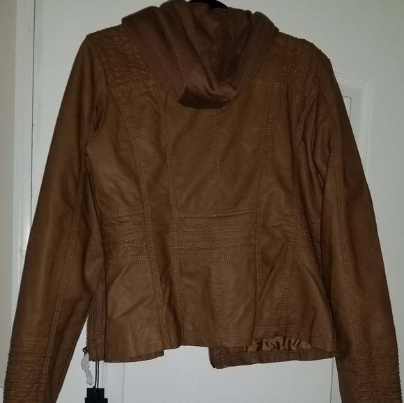 Camel color faux leather jacket size XL - Picture 3 of 3